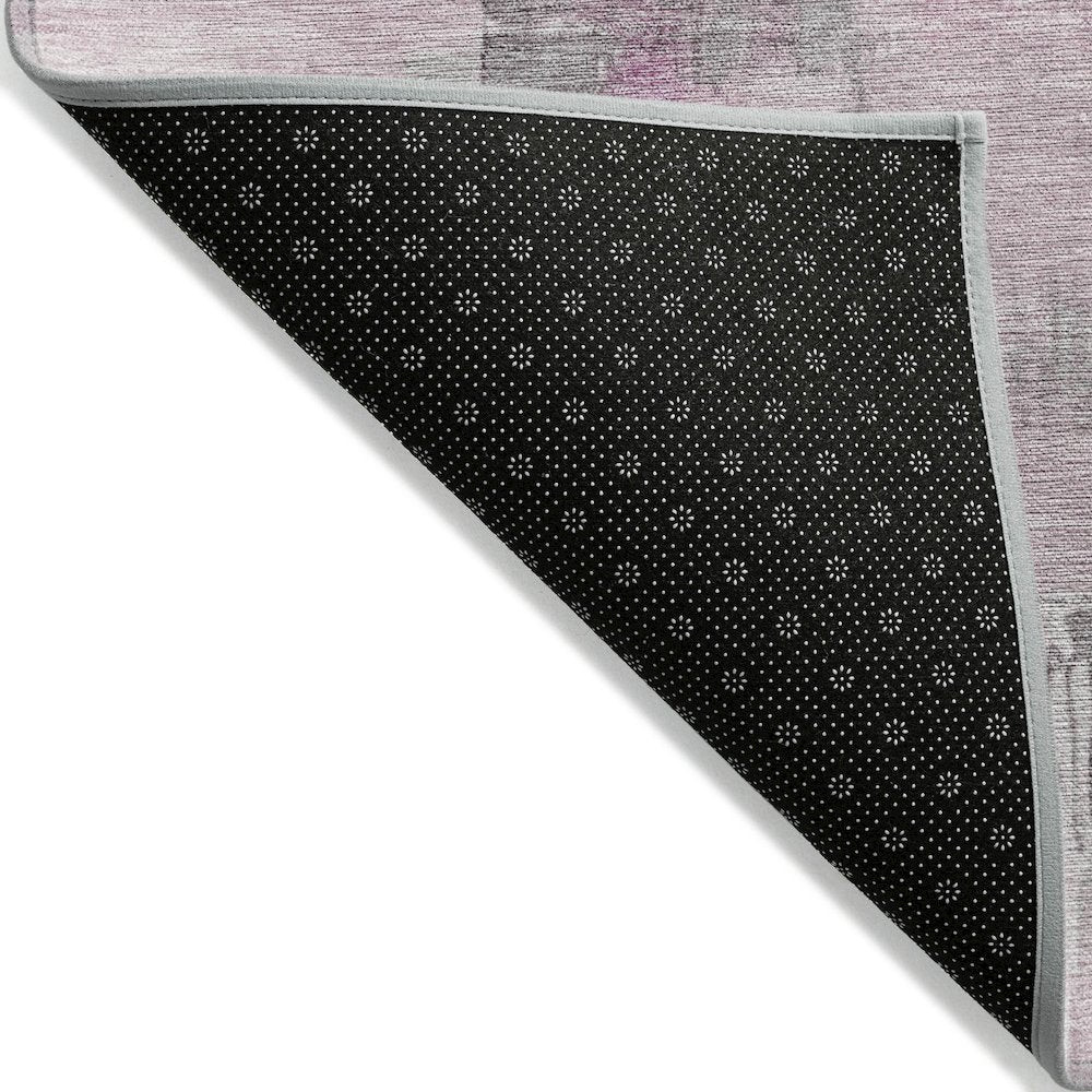 Machine Washable Indoor/Outdoor Chantille Pink 2'3" x 7'6" Runner Rug