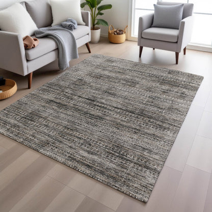 Machine Washable Indoor/Outdoor Chantille Taupe 3' x 5' Rug
