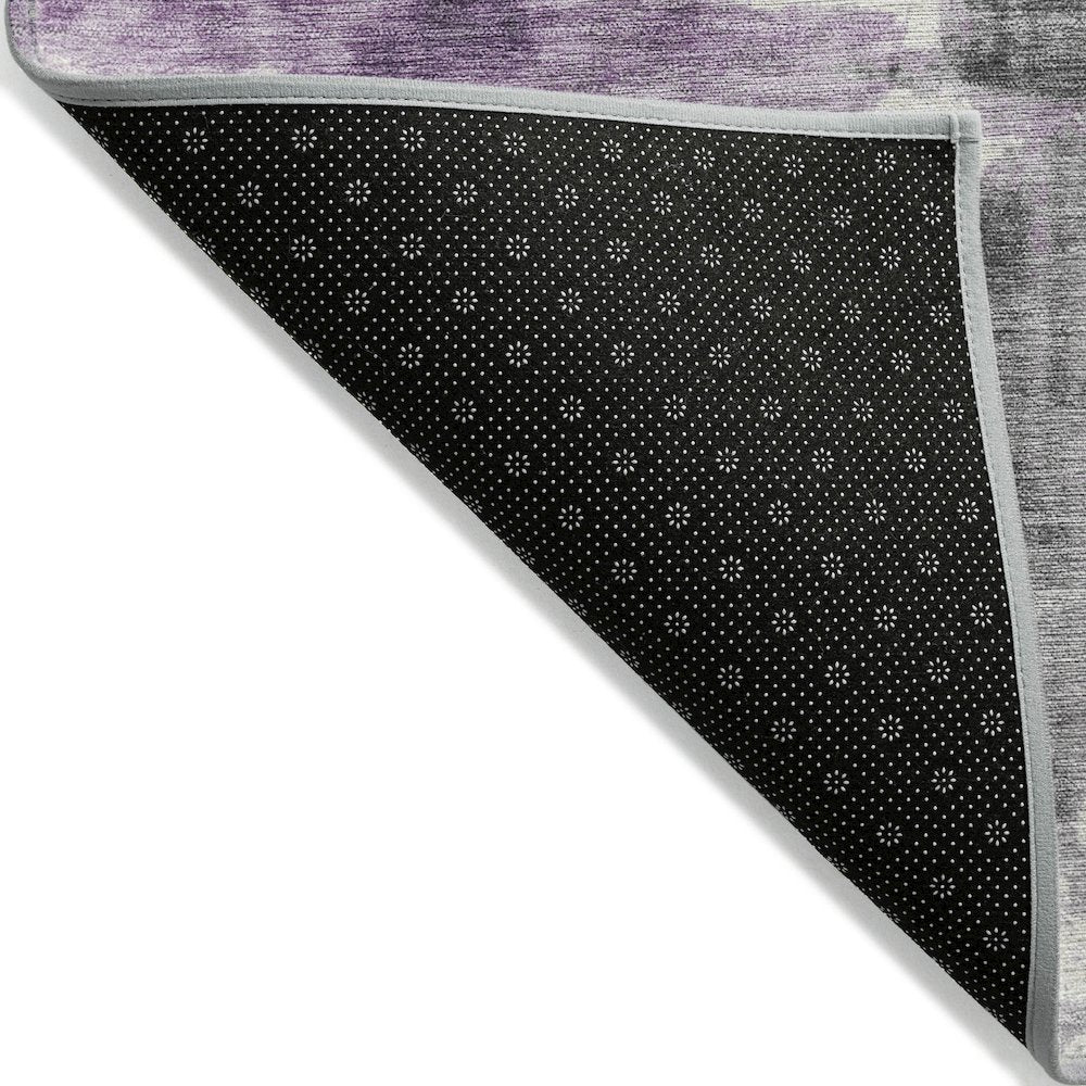 Machine Washable Indoor/Outdoor Chantille Purple 2'3" x 7'6" Runner Rug