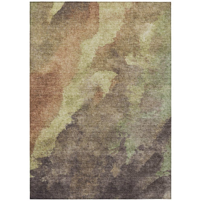 Machine Washable Indoor/Outdoor Chantille Mocha 3' x 5' Rug
