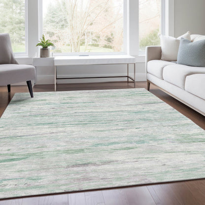 Machine Washable Indoor/Outdoor Chantille Aloe 3' x 5' Rug