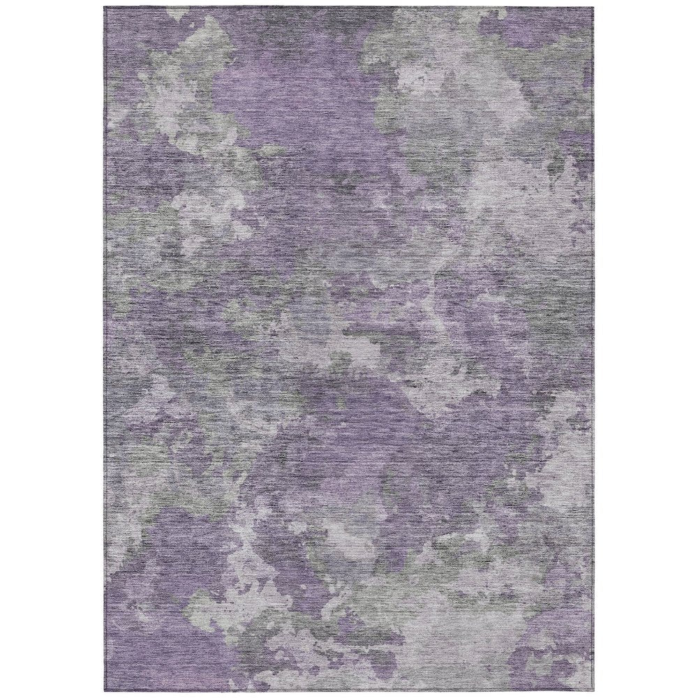 Machine Washable Indoor/Outdoor Chantille Purple 3' x 5' Rug