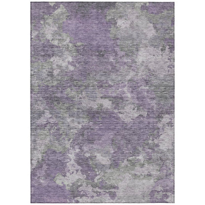 Machine Washable Indoor/Outdoor Chantille Purple 3' x 5' Rug