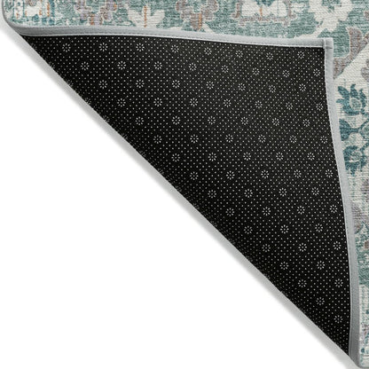 Machine Washable Indoor/Outdoor Chantille Seafoam 2'3" x 7'6" Runner Rug