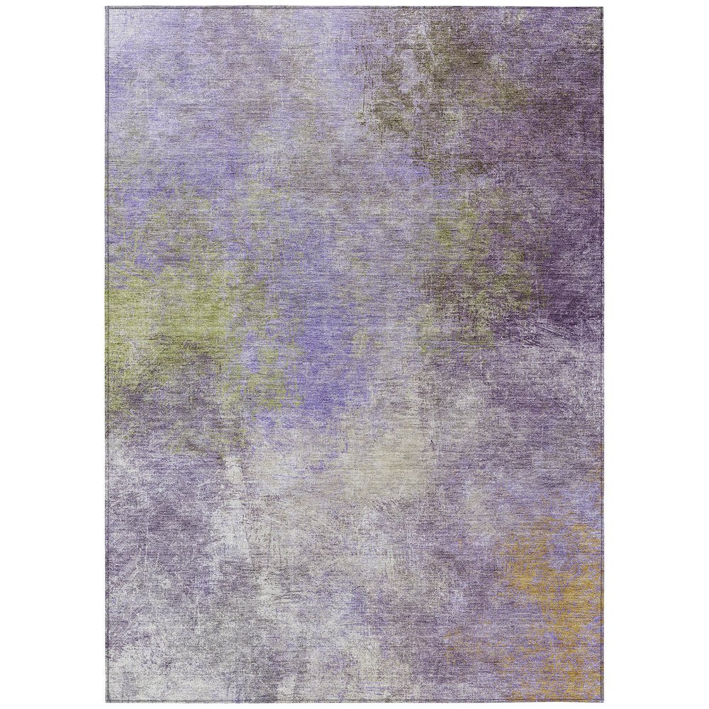 Machine Washable Indoor/Outdoor Chantille Purple 3' x 5' Rug