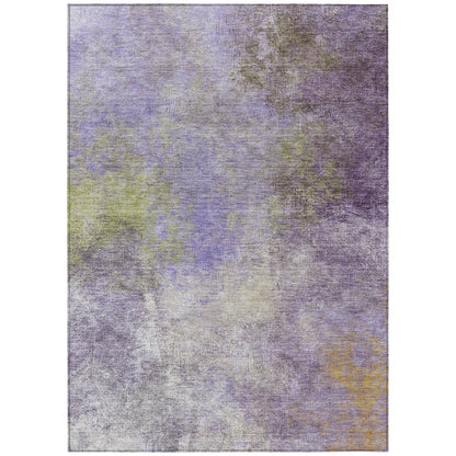 Machine Washable Indoor/Outdoor Chantille Purple 3' x 5' Rug
