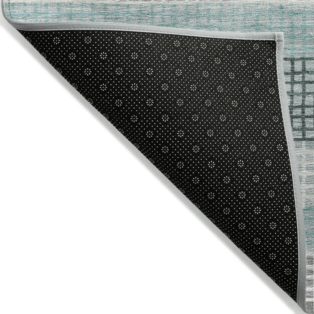 Machine Washable Indoor/Outdoor Chantille Teal 2'3" x 7'6" Runner Rug