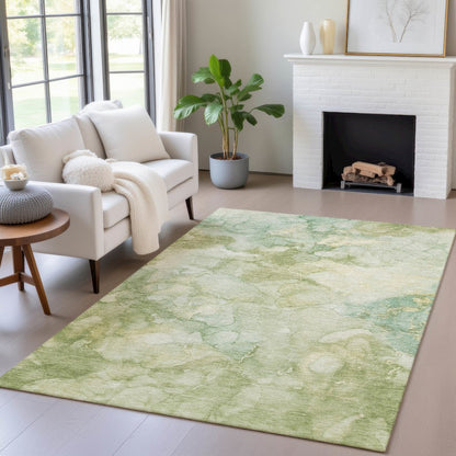 Machine Washable Indoor/Outdoor Chantille ACN2018 Aloe 3' x 5' Rug