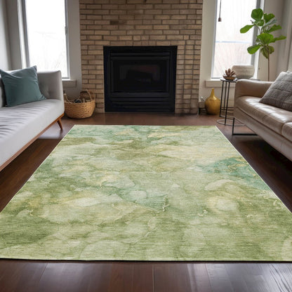 Machine Washable Indoor/Outdoor Chantille ACN2018 Aloe 3' x 5' Rug