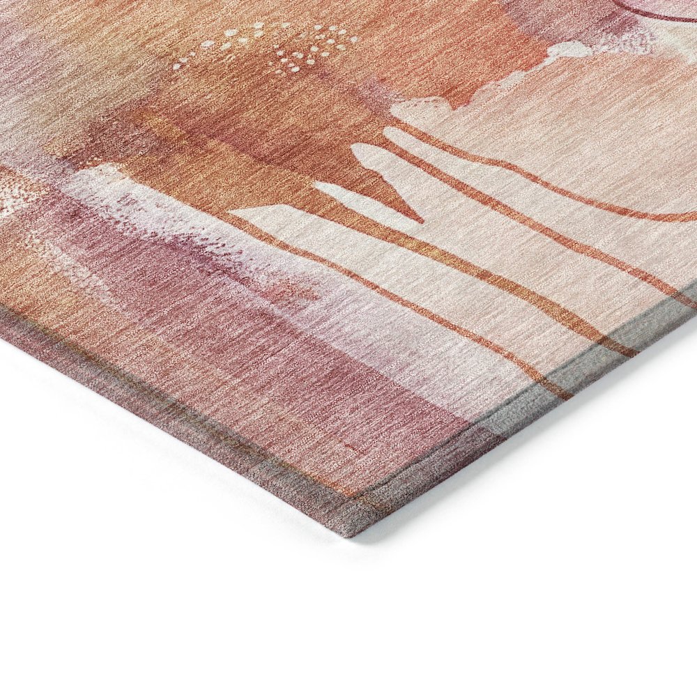 Machine Washable Indoor/Outdoor Chantille ACN2019 Pink 2'3" x 7'6" Runner Rug