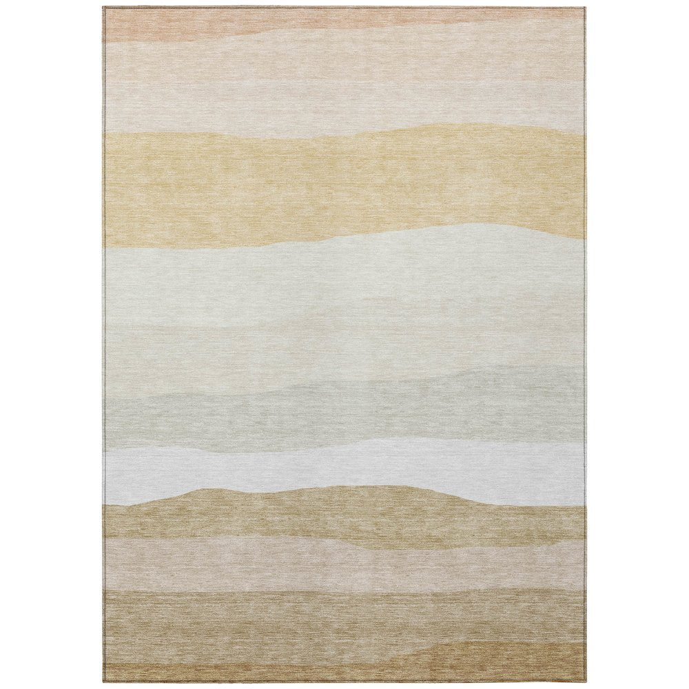 Machine Washable Indoor/Outdoor Chantille ACN2023 Wheat 3' x 5' Rug