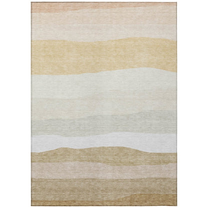 Machine Washable Indoor/Outdoor Chantille ACN2023 Wheat 3' x 5' Rug