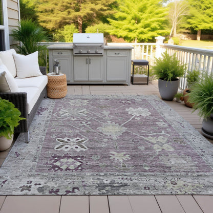 Machine Washable Indoor/Outdoor Chantille ACN2025 Merlot 3' x 5' Rug
