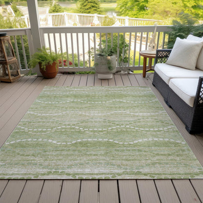 Machine Washable Indoor/Outdoor Chantille ACN2030 Sage 3' x 5' Rug