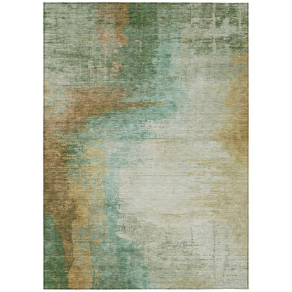 Machine Washable Indoor/Outdoor Chantille ACN2041 Aloe 3' x 5' Rug