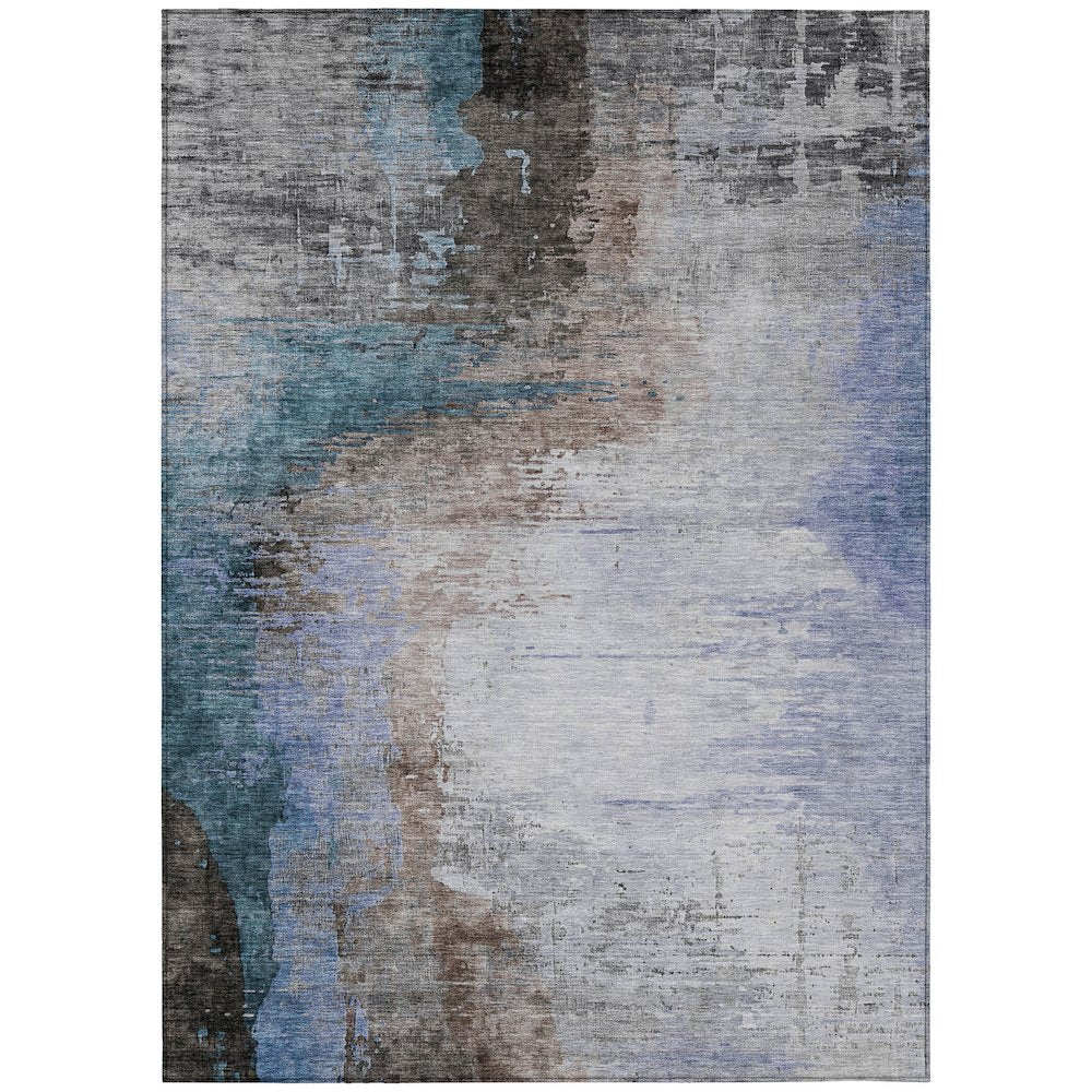 Machine Washable Indoor/Outdoor Chantille ACN2041 Brown 3' x 5' Rug