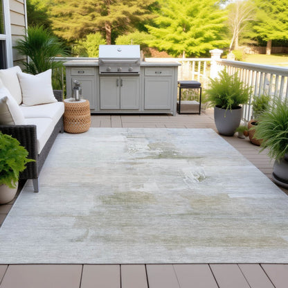 Machine Washable Indoor/Outdoor Chantille ACN2044 Linen 3' x 5' Rug
