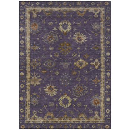 Machine Washable Indoor/Outdoor Chantille ACN2045 Eggplant 3' x 5' Rug