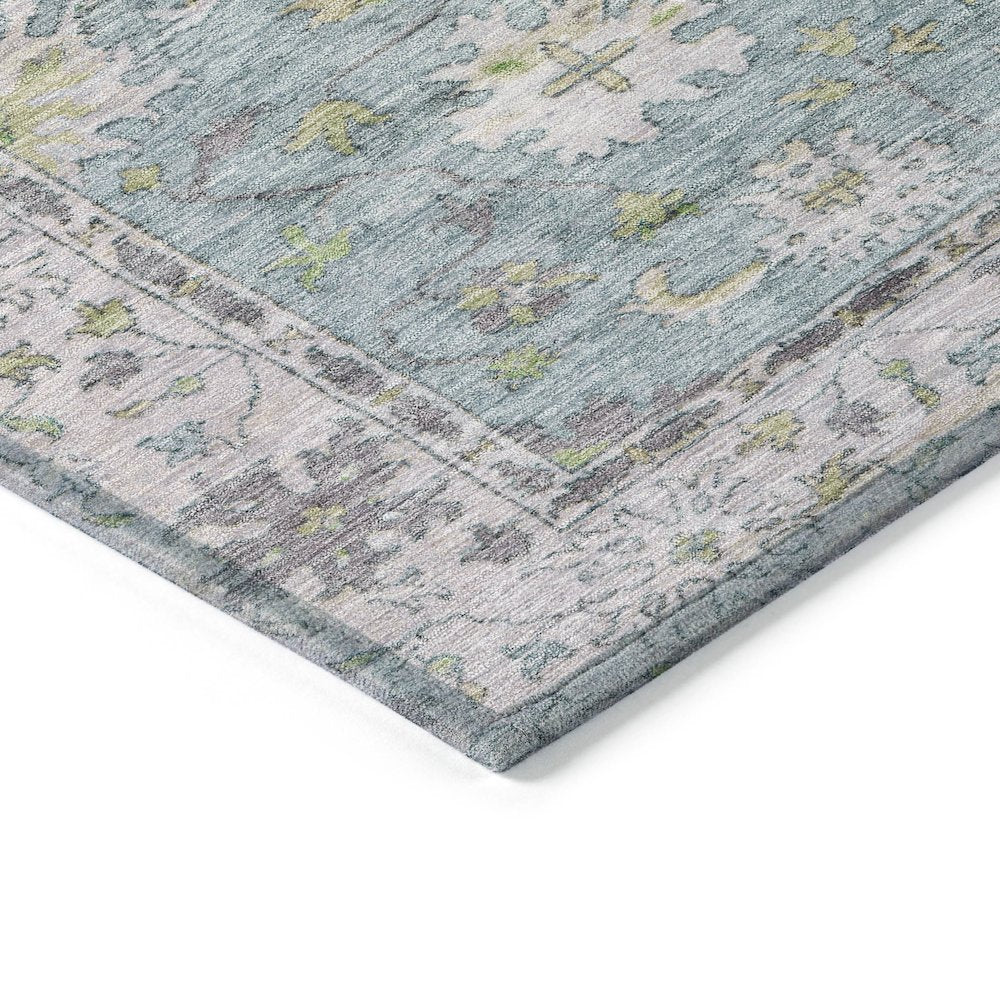 Machine Washable Indoor/Outdoor Chantille ACN2052 Seafoam 2'3" x 7'6" Runner Rug