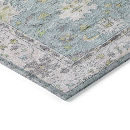 Machine Washable Indoor/Outdoor Chantille ACN2052 Seafoam 2'3" x 7'6" Runner Rug