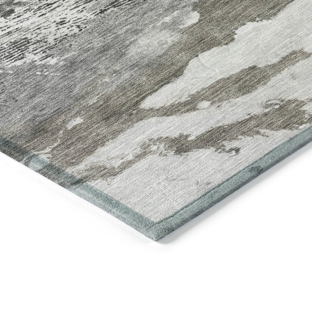 Machine Washable Indoor/Outdoor Chantille ACN2054 Pewter 2'3" x 7'6" Runner Rug