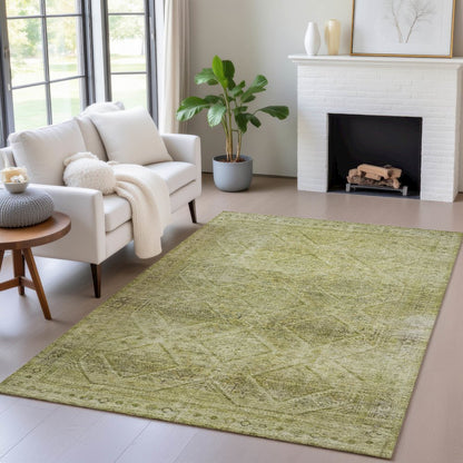 Machine Washable Indoor/Outdoor Chantille ACN2060 Aloe 3' x 5' Rug