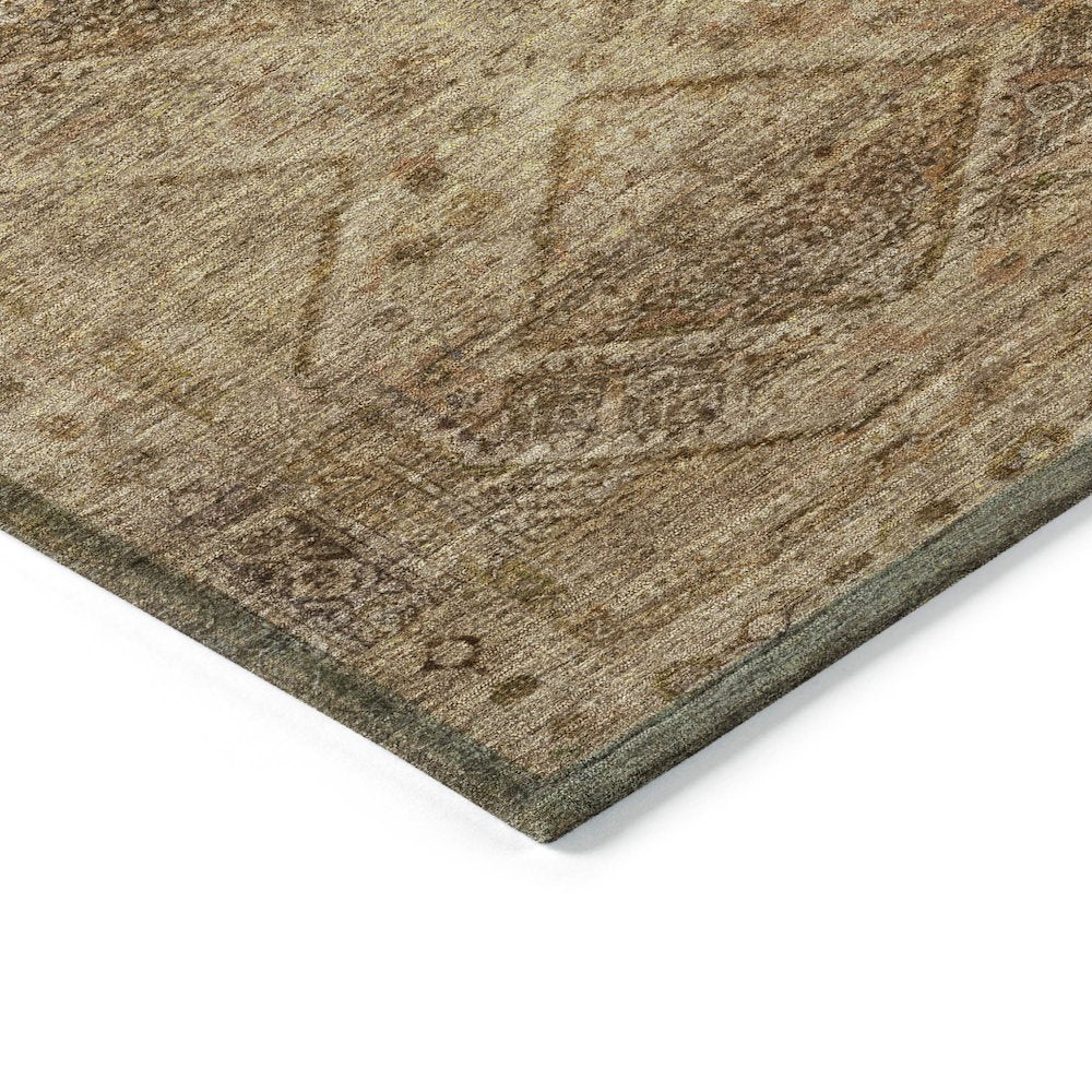 Machine Washable Indoor/Outdoor Chantille ACN2060 Khaki 2'3" x 7'6" Runner Rug