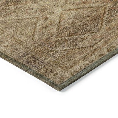 Machine Washable Indoor/Outdoor Chantille ACN2060 Khaki 2'3" x 7'6" Runner Rug