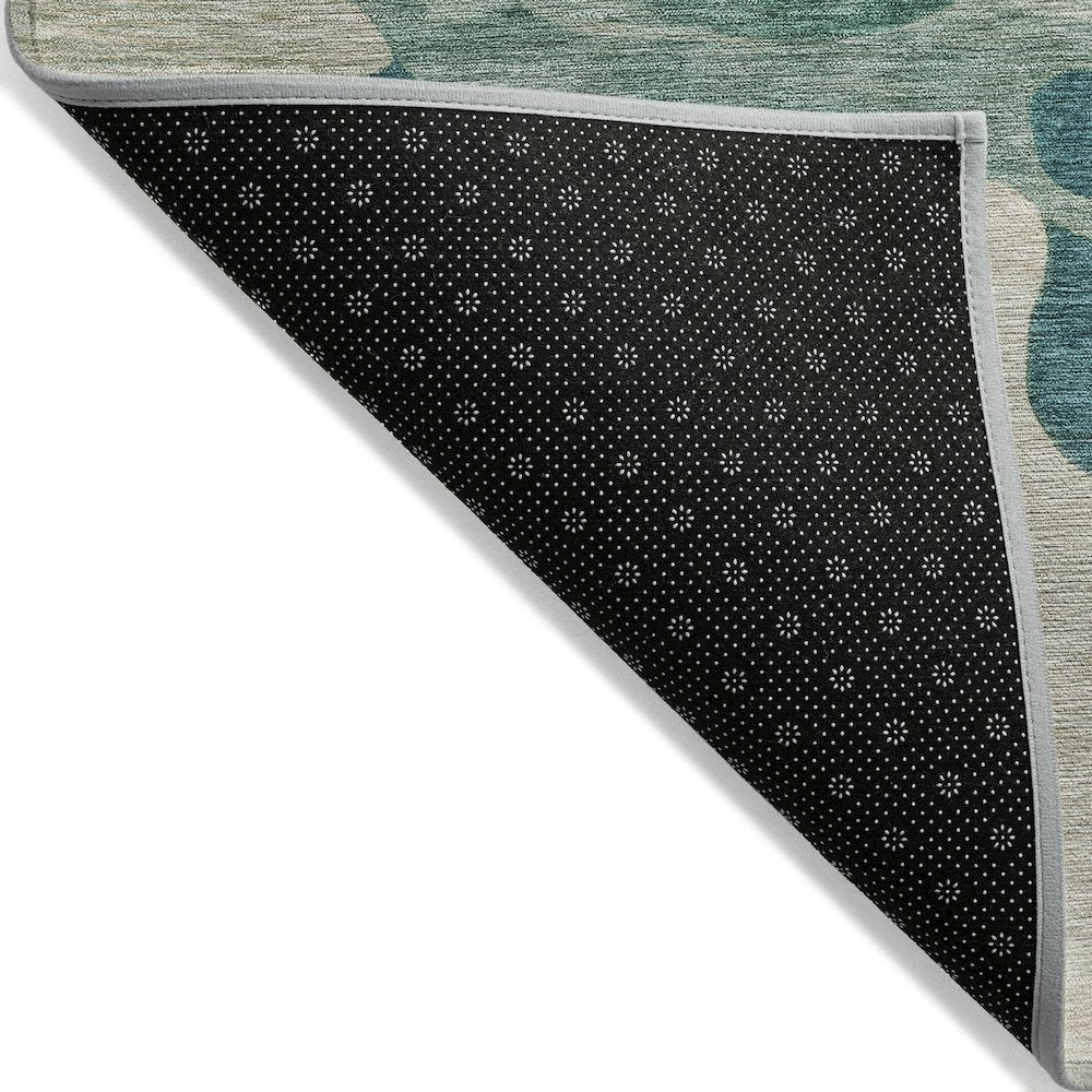 Machine Washable Indoor/Outdoor Chantille ACN2063 Teal 2'3" x 7'6" Runner Rug