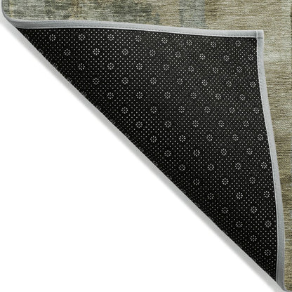 Machine Washable Indoor/Outdoor Chantille ACN2069 Green 2'3" x 7'6" Runner Rug