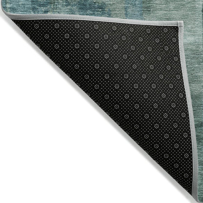 Machine Washable Indoor/Outdoor Chantille ACN2069 Teal 2'3" x 7'6" Runner Rug