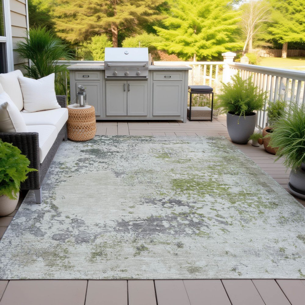 Machine Washable Indoor/Outdoor Chantille ACN2070 Linen 3' x 5' Rug