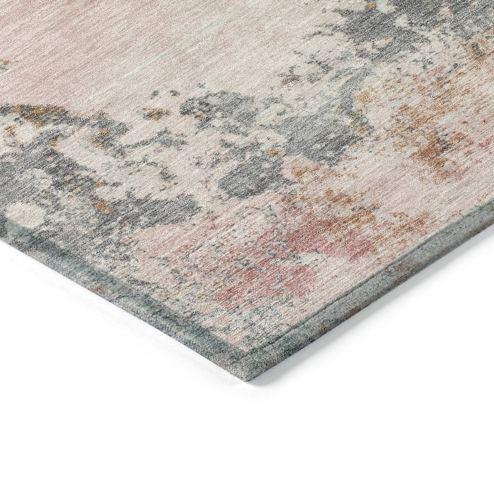 Machine Washable Indoor/Outdoor Chantille ACN2070 Pink 2'3" x 7'6" Runner Rug