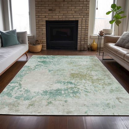 Machine Washable Indoor/Outdoor Chantille ACN2070 Putty 3' x 5' Rug
