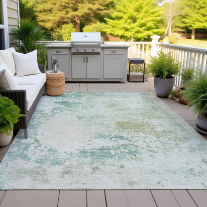 Machine Washable Indoor/Outdoor Chantille ACN2070 Putty 3' x 5' Rug
