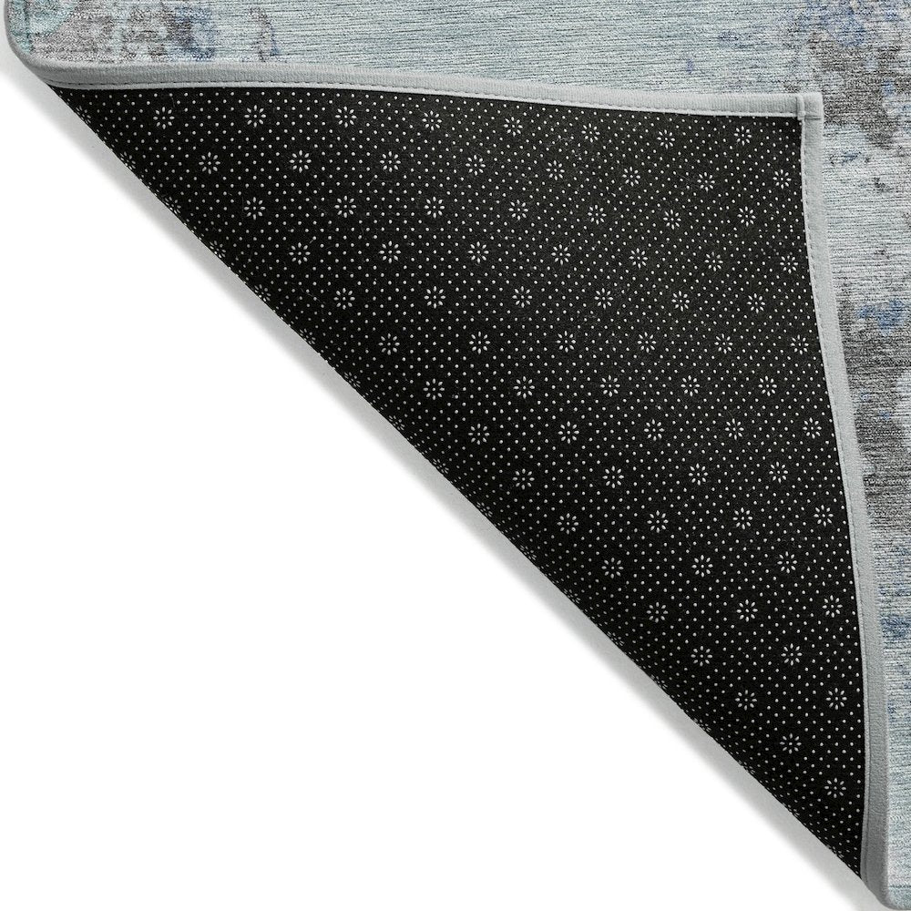 Machine Washable Indoor/Outdoor Chantille ACN2070 Turquoise 2'3"x7'6" Runner Rug