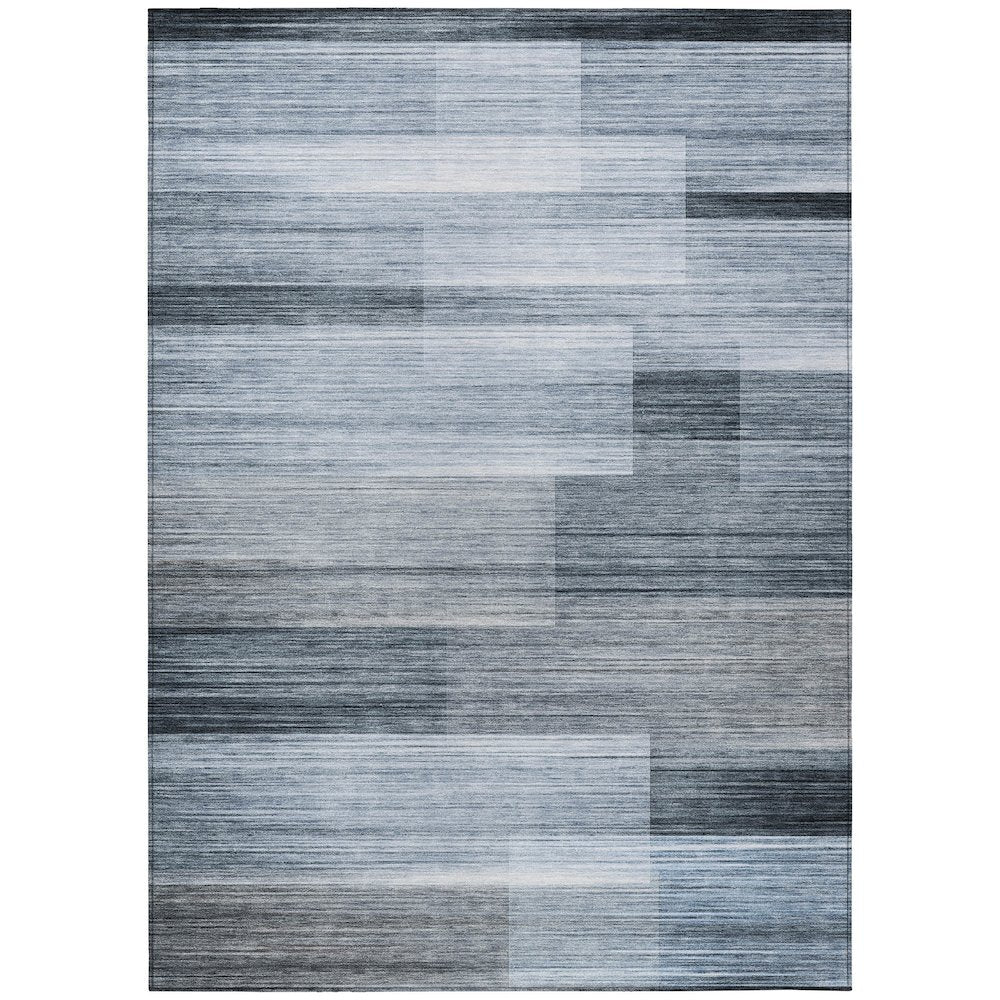 Machine Washable Indoor/Outdoor Chantille ACN2082 Denim 3' x 5' Rug