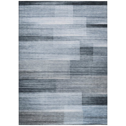 Machine Washable Indoor/Outdoor Chantille ACN2082 Denim 3' x 5' Rug