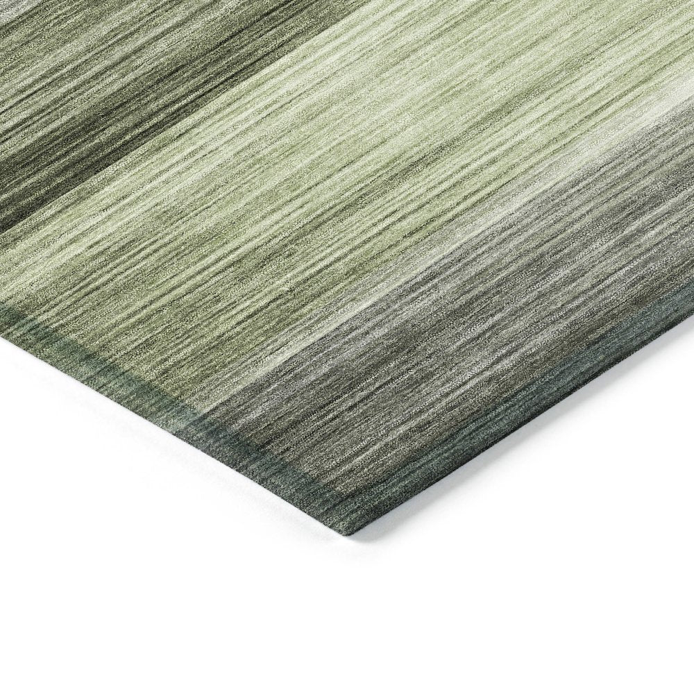Machine Washable Indoor/Outdoor Chantille ACN2082 Green 2'3" x 7'6" Runner Rug