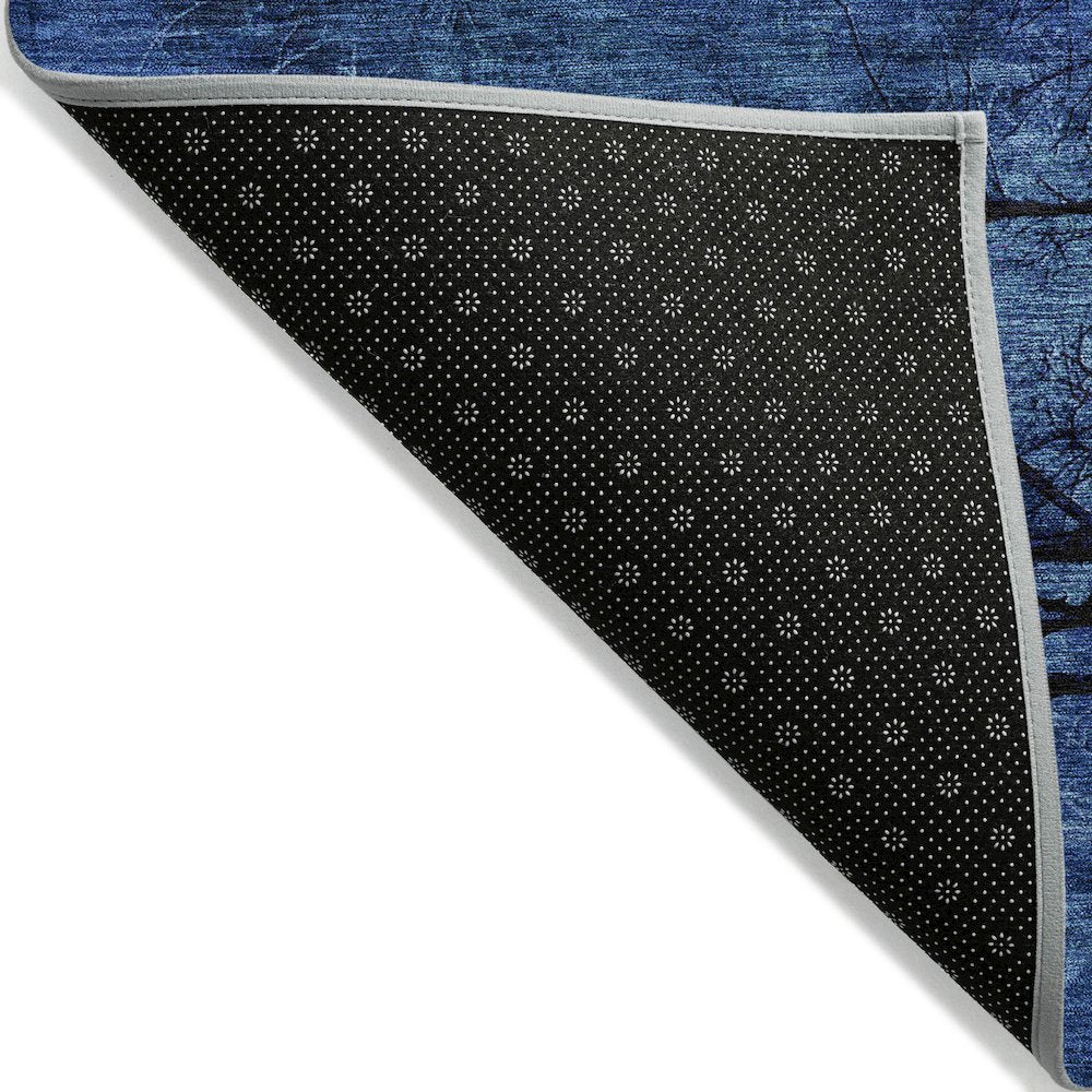 Machine Washable Indoor/Outdoor Chantille ACN2083 Blue 2'3" x 7'6" Runner Rug