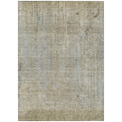 Machine Washable Indoor/Outdoor Chantille ACN2087 Beige 3' x 5' Rug