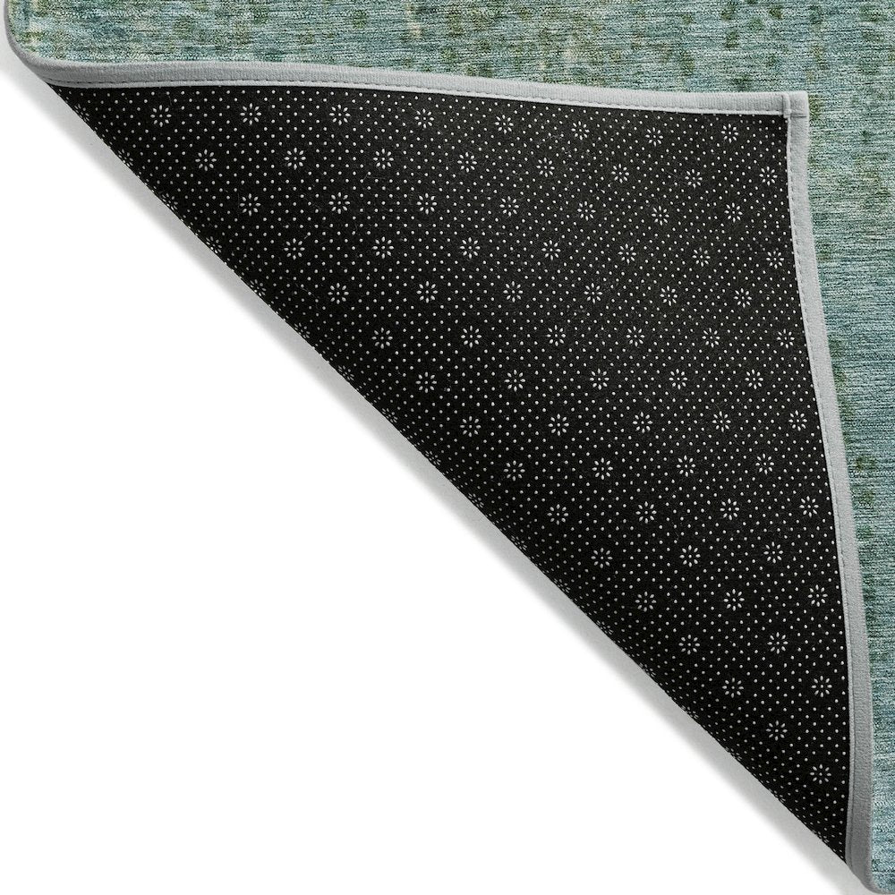 Machine Washable Indoor/Outdoor Chantille ACN2088 Teal 2'3" x 7'6" Runner Rug