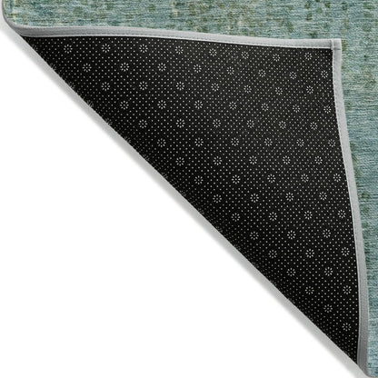 Machine Washable Indoor/Outdoor Chantille ACN2088 Teal 2'3" x 7'6" Runner Rug