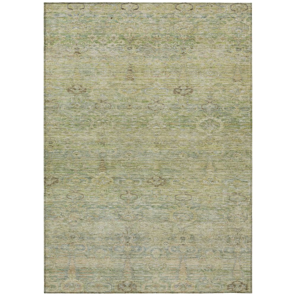 Machine Washable Indoor/Outdoor Chantille ACN2090 Green 3' x 5' Rug
