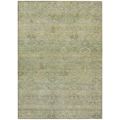 Machine Washable Indoor/Outdoor Chantille ACN2090 Green 3' x 5' Rug