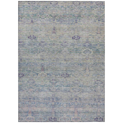 Machine Washable Indoor/Outdoor Chantille ACN2090 Plum 3' x 5' Rug