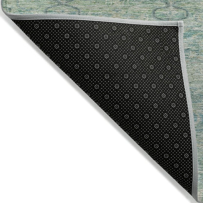 Machine Washable Indoor/Outdoor Chantille ACN2090 Teal 2'3" x 7'6" Runner Rug