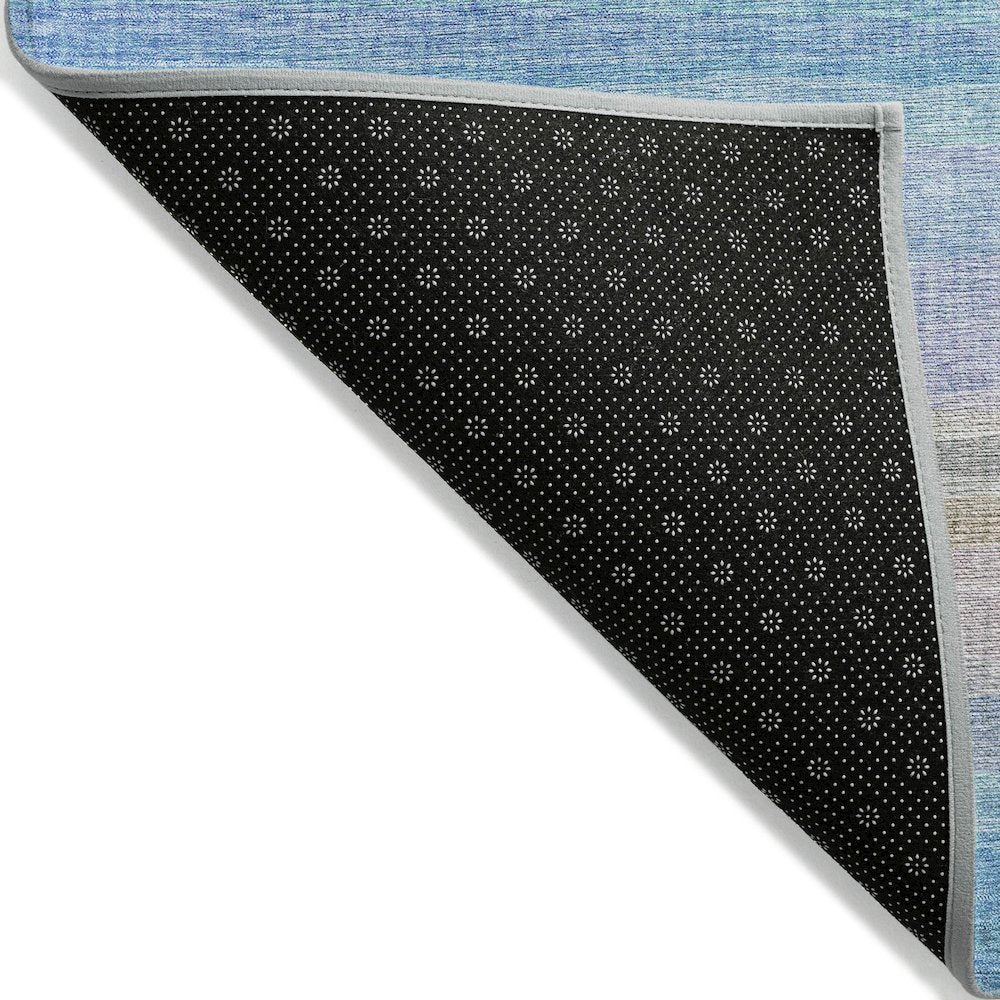 Machine Washable Indoor/Outdoor Chantille ACN2093 Aqua 2'3" x 7'6" Runner Rug