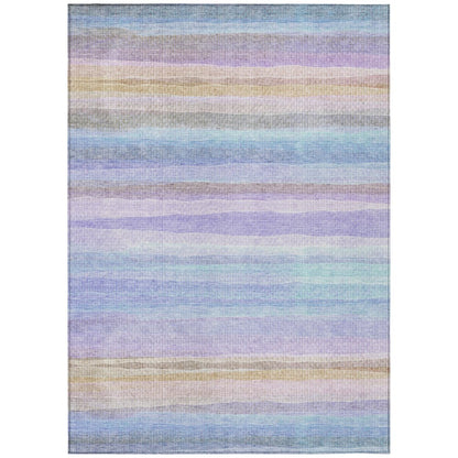 Machine Washable Indoor/Outdoor Chantille ACN2093 Lavender 3' x 5' Rug