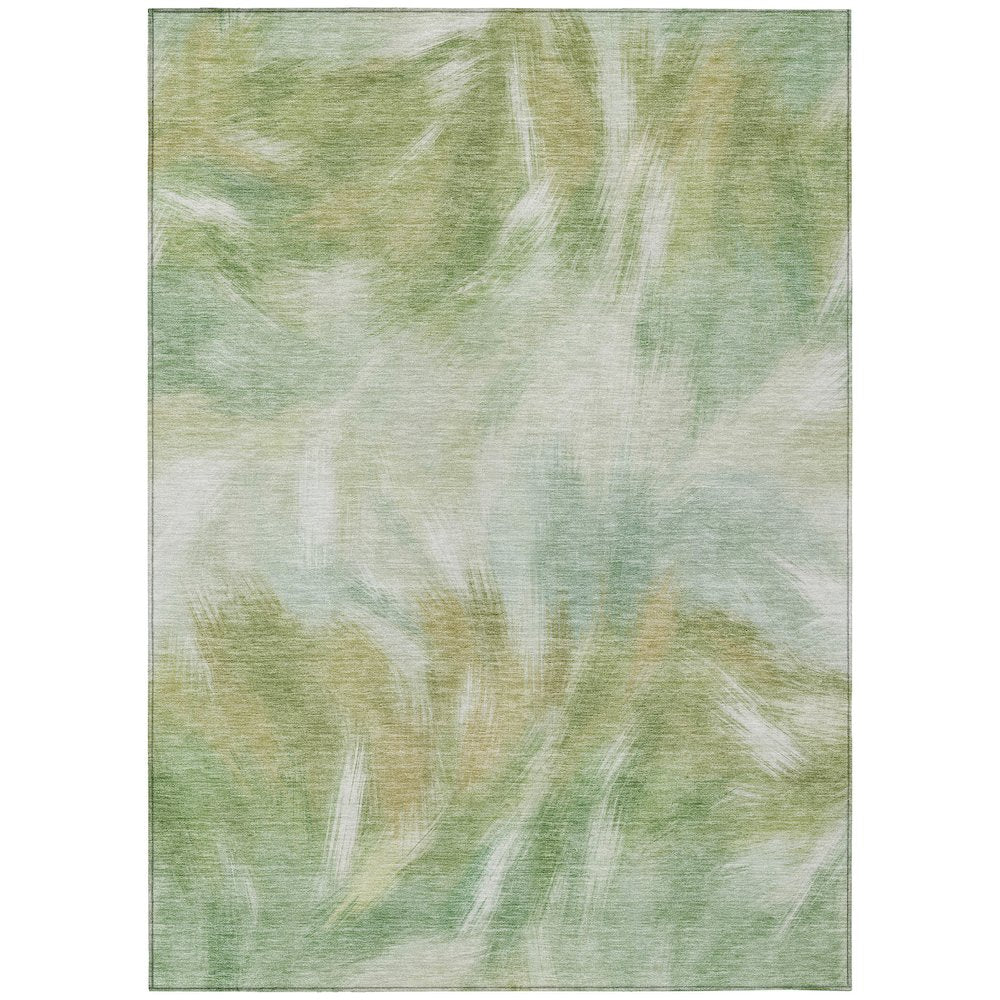 Machine Washable Indoor/Outdoor Chantille ACN2096 Green 3' x 5' Rug